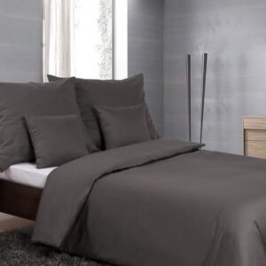 Pościel bawełniana 160x200 Grafitowa Jednobarwna