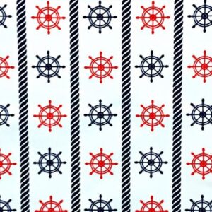 Pościel bawełniana 140x200 218d Ster granatowo-czerwony