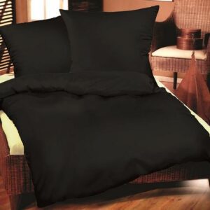 Pościel bawełniana 160x200 czarna 27 Jednobarwna