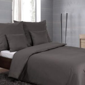 Pościel bawełniana 140x200 Grafitowa Jednobarwna