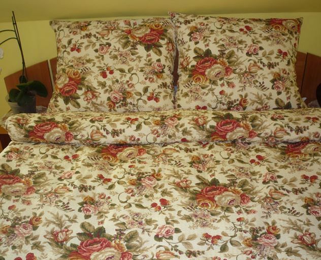 Pościel z kory 160x200 wzór 58/1 Mostowiak na guziki 100% bawełna gruba