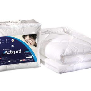 Kołdra antyalergiczna 140x200 Actigard 0,80 kg biała 100% bawełna wykończona substancją antybakteryjną Actigard AMW