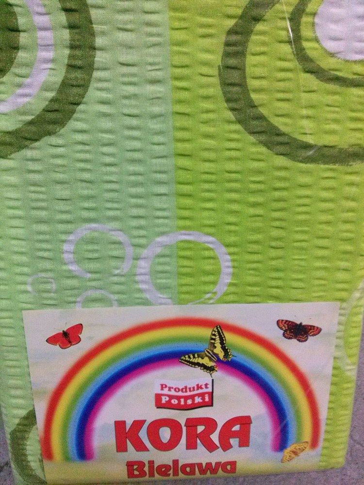 Pościel z kory 200x220 wzór 95/1 Zielone księżyce-kółka na guziki 100% bawełna gruba - obrazek 4