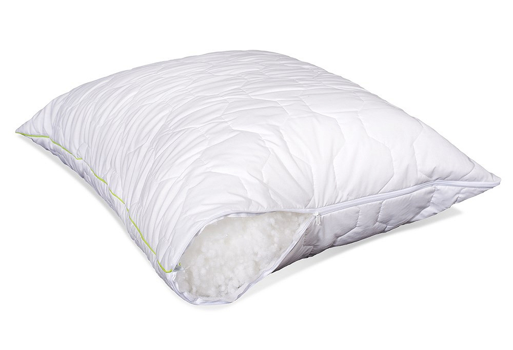 Poduszka antyalergiczna 70x80 Bamboo pikowana 1000 g biała AMZ z zamkiem - obrazek 2