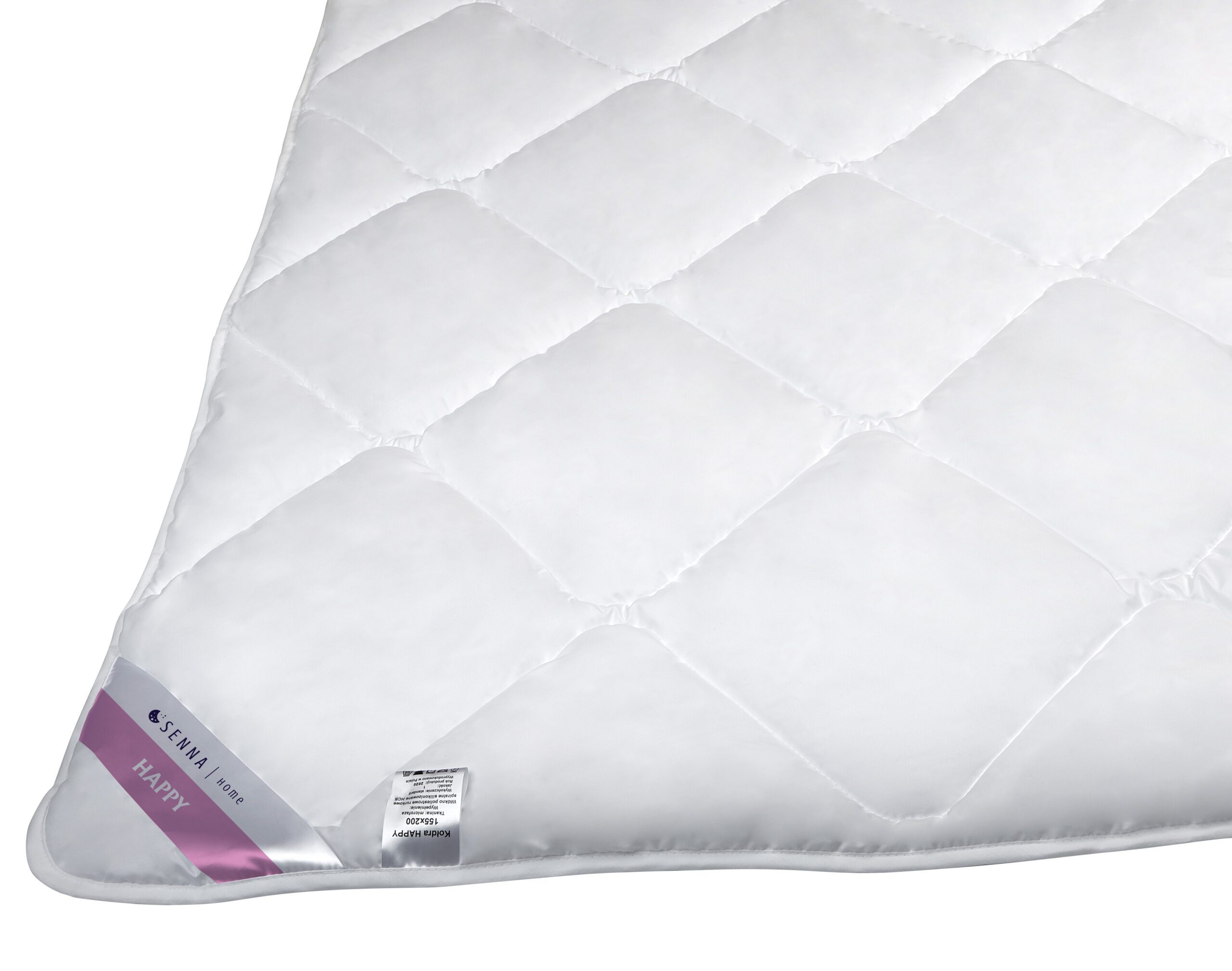 Kołdra Antyalergiczna 135x200 Happy letnia biała poliestrowa mikrofaza Inter Widex - obrazek 2