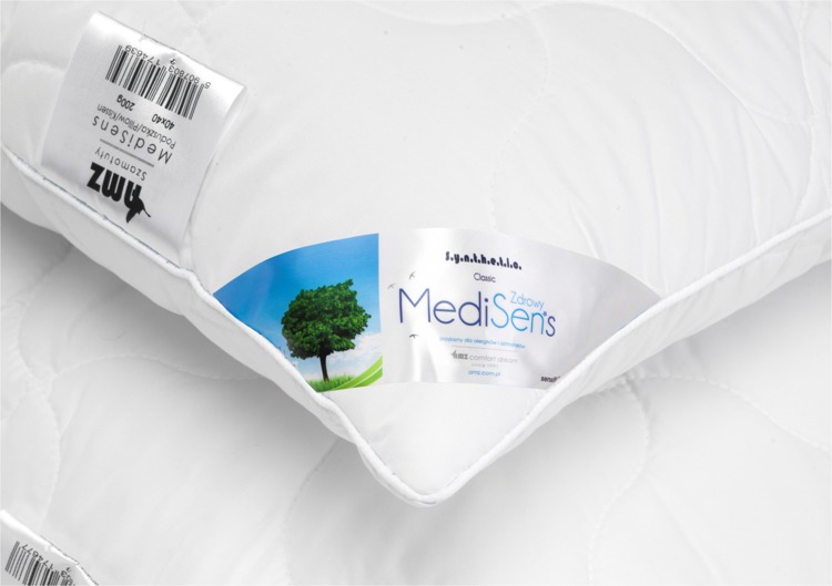 Poduszka antyalergiczna 70x80 Medisens pikowana 1000g biała AMZ - obrazek 3