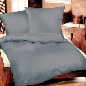 Pościel bawełniana 160x200 Stalowa Jednobarwna Nowość