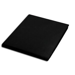 Prześcieradło satynowe bez gumki 160x220 czarne Darymex