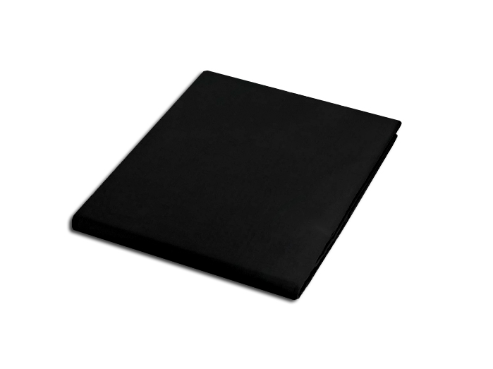 Prześcieradło satynowe bez gumki 160x220 czarne Darymex