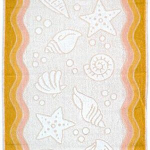 Ręcznik Flora Ocean 50x100 żółty bawełniany frotte 380 g/m2 Greno