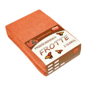 Prześcieradło frotte z gumką 120x200 rude terra 025 grube 200g/m2 KARO