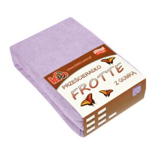 Prześcieradło frotte z gumką 80x160 wrzosowe 036 grube 200g/m2 KARO