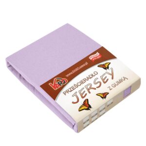 Prześcieradło jersey z gumką 80x160 wrzosowe 036 grube 150g/m2 KARO
