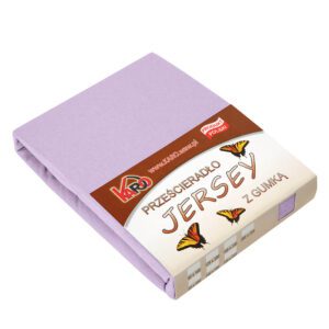 Prześcieradło jersey z gumką 180x200 wrzosowe 036 grube 150g/m2 KARO