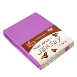 Prześcieradło jersey z gumką 90x200 fuksja 062 grube 150g/m2 KARO