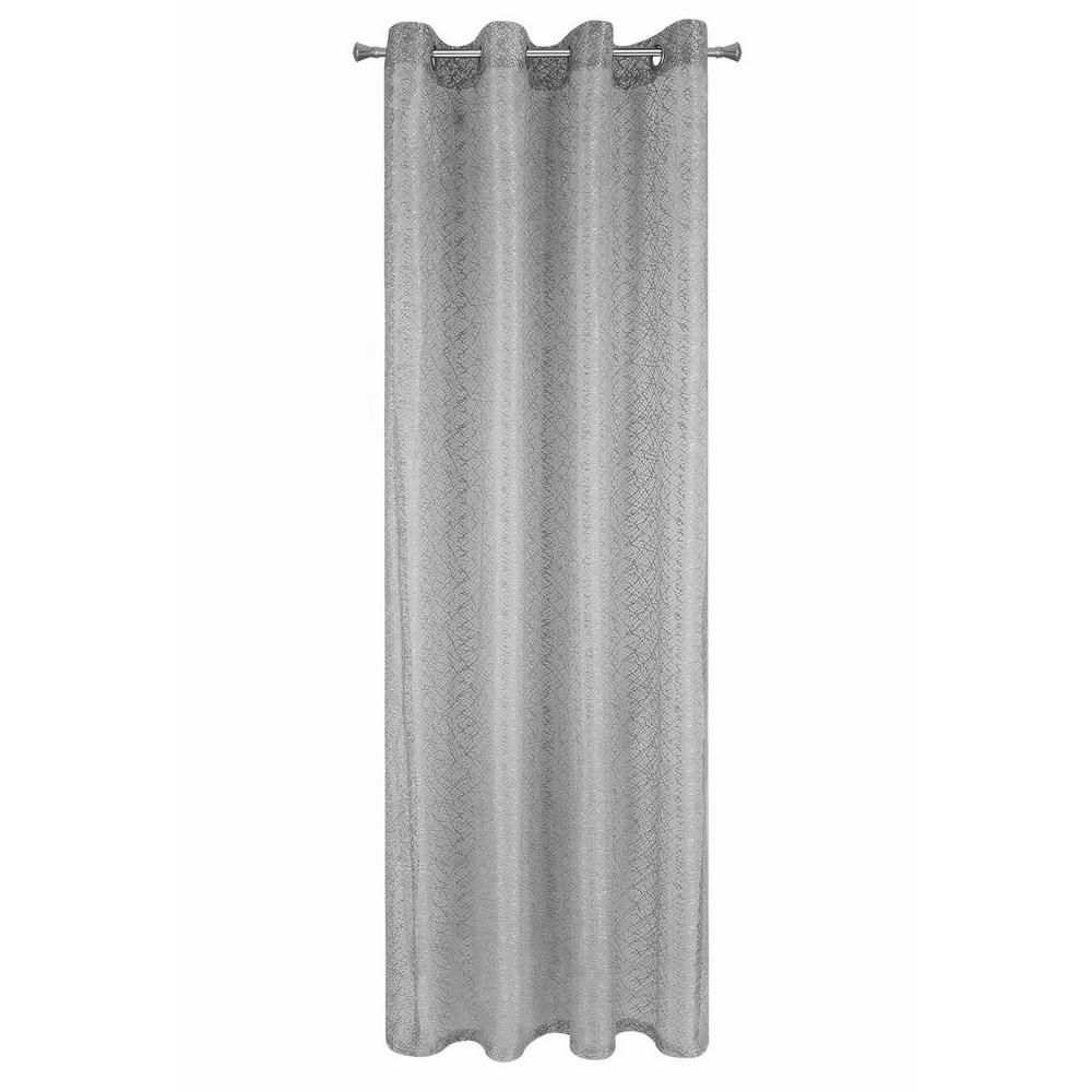 Firana gotowa na przelotkach 140x250 Amanda srebrna Eurofirany - obrazek 3