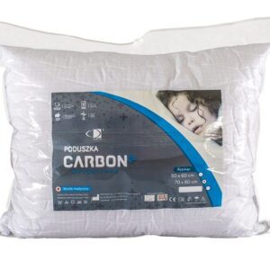 Poduszka antyalergiczna 70x80 Carbon Antystres 1,00 kg biała z włóknem węglowym AMW