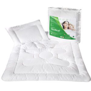 Kołdra dla dzieci 110x140 poduszka 50x60 Medical biała antyalergiczna komplet AMW