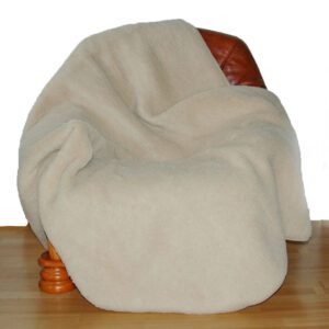 K Pościelowe wyroby rozgrzewające Koc wełniany 155x200 merynos australijski 600g capucino