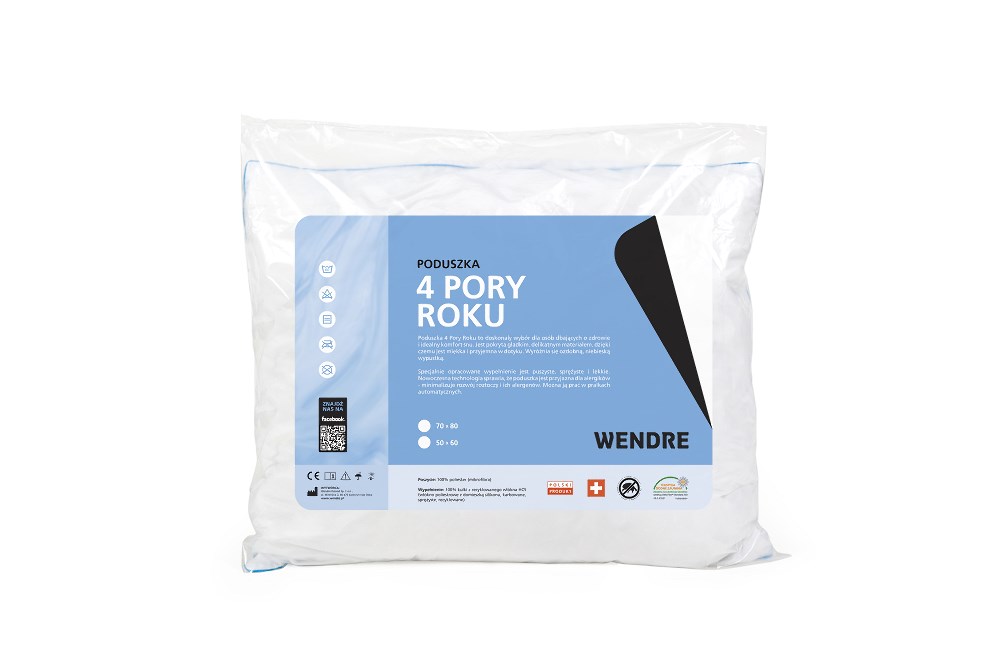 Poduszka 4 Pory Roku 40x40 Mikrofibra biała Wendre - obrazek 2