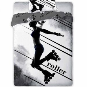 Pościel bawełniana 140x200 Sportivo 002 rolki Rollerblanding z jedną poszewką 70x90