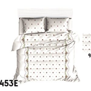 Poszewka bawełniana 40x40 1453E biała bordiura czerwona 96N