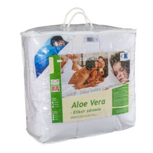 Kołdra antyalergiczna 180x200 Aloe Vera 1,15 kg 100% bawełna wykończona substancją Aloe Vera AMW