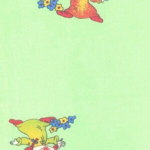 Pościel bawełniana 160x200 seledynowa krasnale muchomorki kwiatki