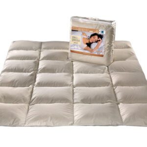 Kołdra puchowa 160x200 ekri 1,5 kg naturalny wsad 100% bawełna Inlet AMW