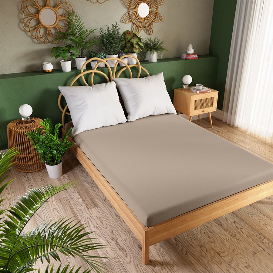 DREAMY PREMIUM Prześcieradło frotte z gumką, szerokość 120 x wysokość 200cm, kolor 017 beżowy 100034/FRG/017/120200/1 - obrazek 3