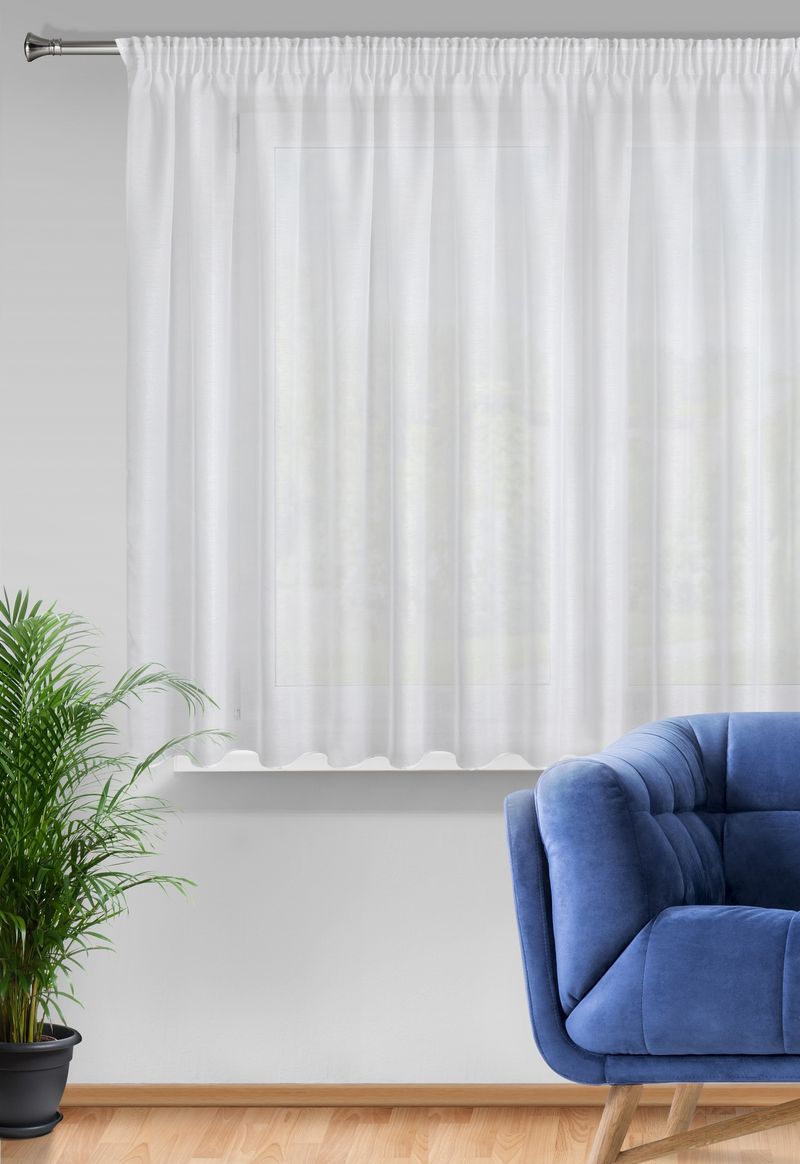 Firana gotowa rebecca na taśmie 400x150 cm biały - obrazek 2