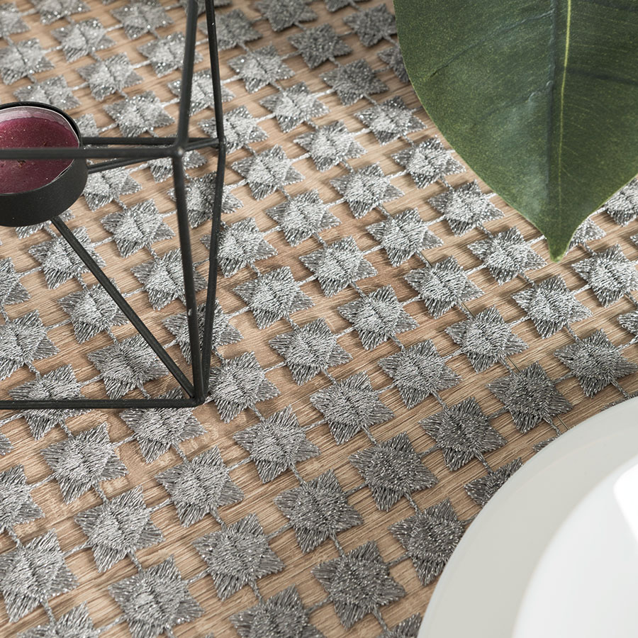 Jasmina Obrus gipiurowy, szary 005 z lurexem, rozmiar 140x220cm - obrazek 3