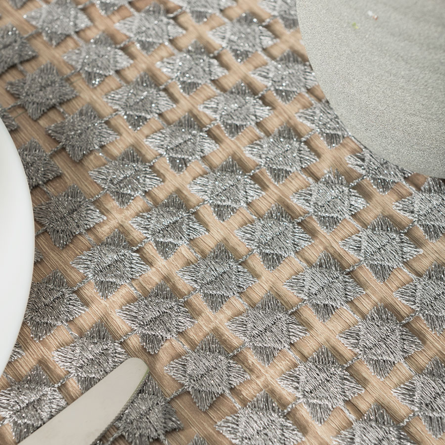 Jasmina Obrus gipiurowy, szary 005 z lurexem, rozmiar 140x220cm - obrazek 4