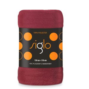 Koc narzuta z mikrofibry 130x170 Siglo bordowy Faro