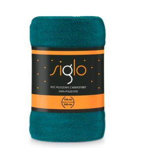 Koc narzuta z mikrofibry 150x200 Siglo turkusowy Faro