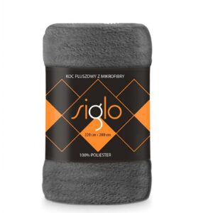 Koc narzuta z mikrofibry 220x200 Siglo popielaty Faro