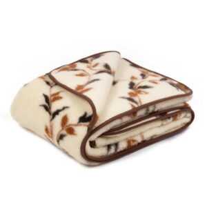 Koc wełniany merynos 140x200 Mena brązowy Wyroby rehabilitacyjne i rozgrzewające