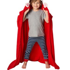 Koc z kapturkiem 110x140 Psi Patrol 3D pieski czerwony C23