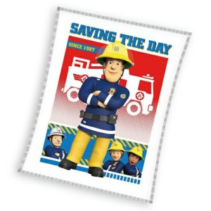 Koc z mikrofibry 130x170 Strażak Sam kolorowy 4197 C23