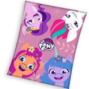Kocyk polarowy 110x140 Kucyki Pony różowy C23