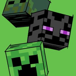 Kocyk z mikrofibry 100x150 Minecraft The Mobs Kids25