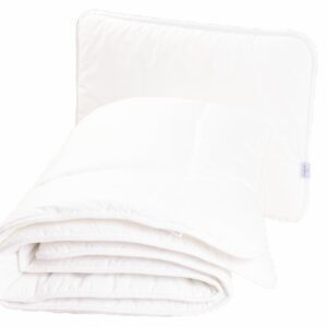 Kołdra 100x135 poduszka 40x60 biała komplet do łóżeczka antyalergiczny dziecięcy