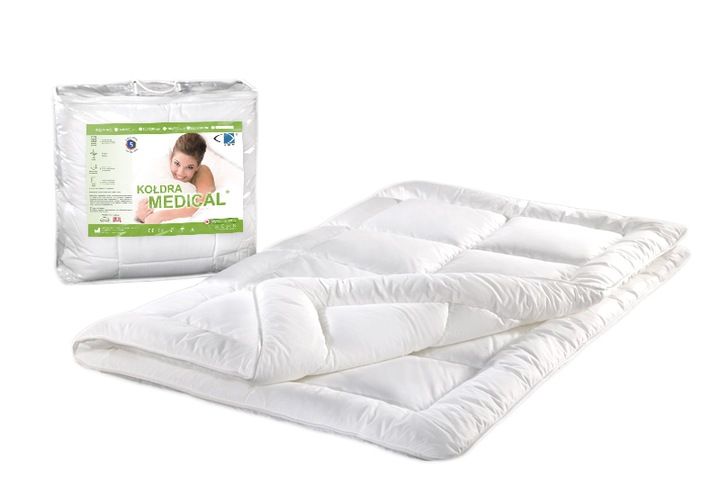 Kołdra antyalergiczna 220x220 Medical 1800g biała AMW - obrazek 2