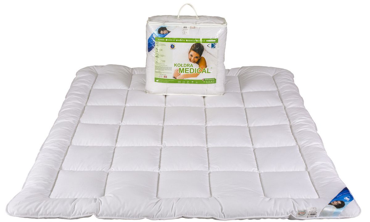 Kołdra antyalergiczna 220x220 Medical 1800g biała AMW