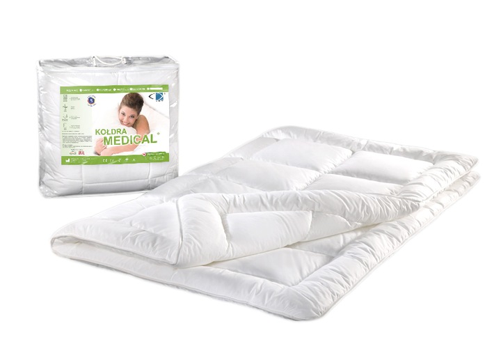Kołdra antyalergiczna 220x240 Medical 2000g biała AMW - obrazek 2
