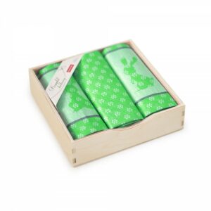 Komplet ścierek kuchennych Szarak 3 szt zielony jasny 8525 w drewnianym pudełku Zwoltex 22