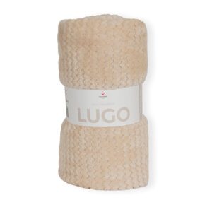 LUGO Koc dekoracyjny, rozmiar 200x220cm, kolor 002 beżowy