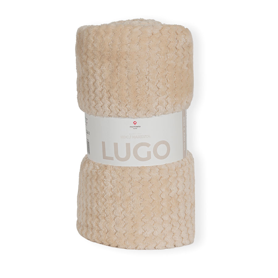 LUGO Koc dekoracyjny, rozmiar 200x220cm, kolor 002 beżowy
