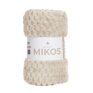 MIKOS koc dekoracyjny, rozmiar 160x200cm, kolo beżowy MIKOS