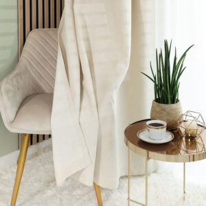 MOLLY Zasłona gotowa na przelotkach, szerokość 140cm x wysokość 250cm, kolor 804 kremowy 651350/ZGP/804/140250/1